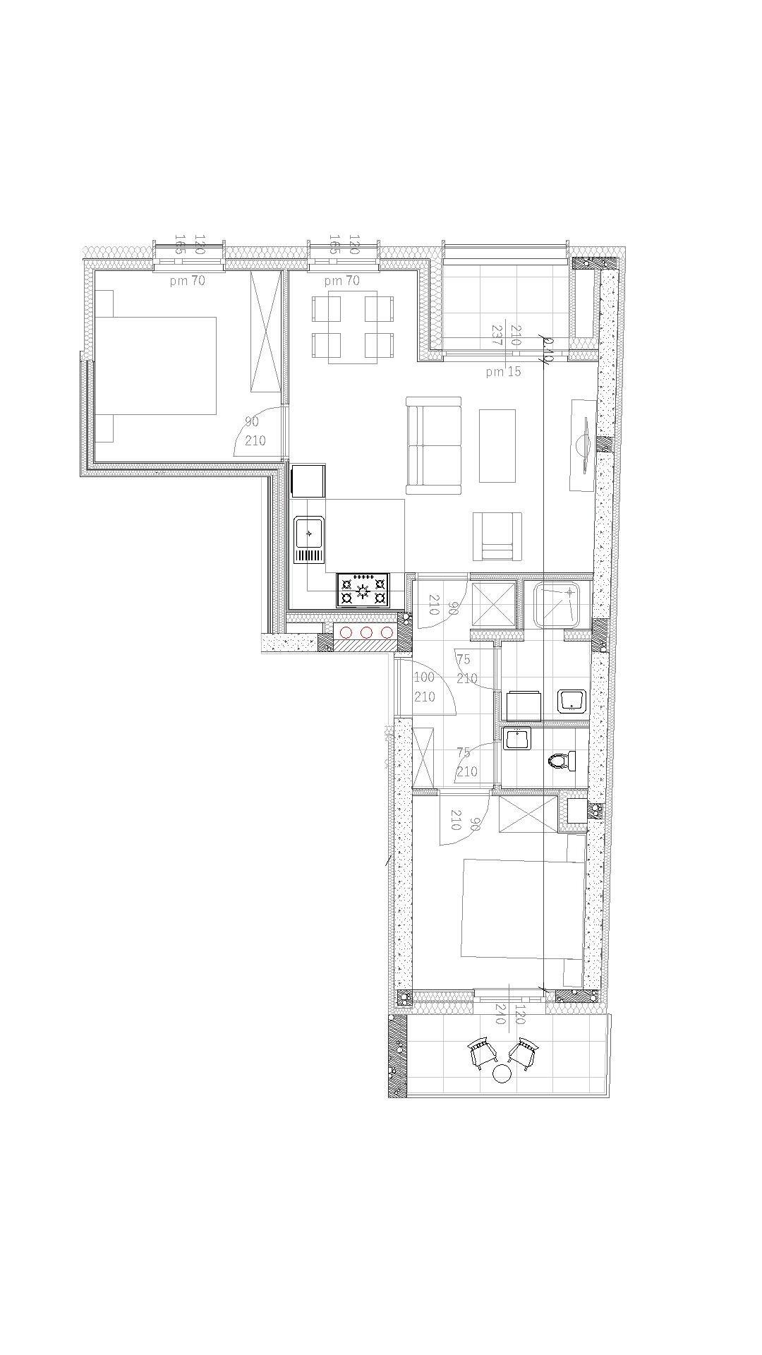 402-es apartman – alaprajz
